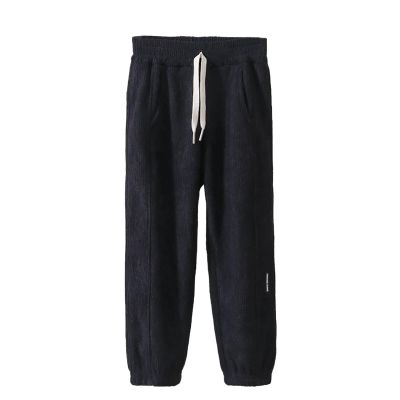 Boys Girls Middle and Large Children Fall and Winter Padded and Thickened Pants (Dark Gray, 12-13 Years)