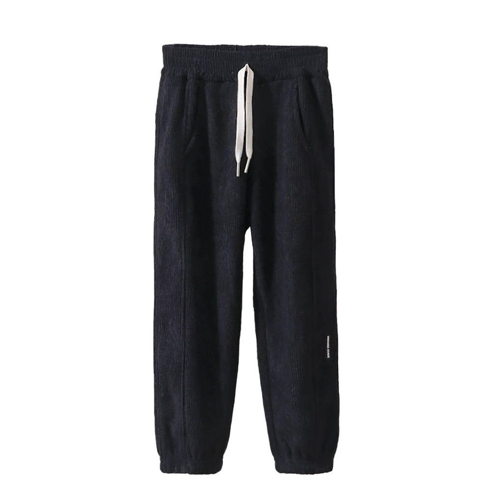 Boys Girls Middle and Large Children Fall and Winter Padded and Thickened Pants (Dark Gray, 12-13 Years)