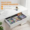 Miriam Song Expandable Multi Level Drawer Organizer Smart Double Row Foldable Tray, Desk & Junk Drawer Storage for Jewelry, Cosmetic, Office Supplies, Kitchen Utensils & Craft Organizer (2 Tier) view 2