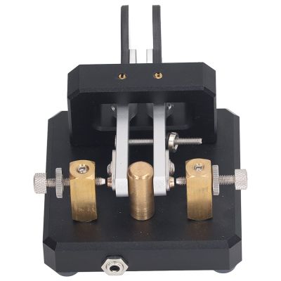 Morse Key Automatic Morse Code Key Double Paddle, Enduring Stainless Steel with Carbon Fiber for Training (Black)