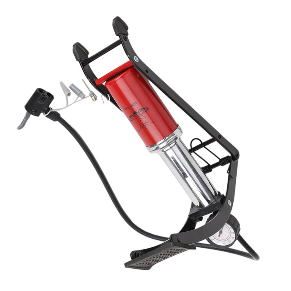 BESPORTBLE Mini Foot Pump High-Pressure Tire Inflator for Car Bike Motorcycle Easy to Use Pressure Gauge Material Portable Floor Pump