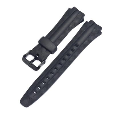 17mm Resin Strap Fit for Casio AQ-160w AQ-161w AQ-163w Watch Band Men Black Rubber Waterproof Bracelet Replacement Watch Accessories