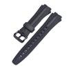 17mm Resin Strap Fit for Casio AQ-160w AQ-161w AQ-163w Watch Band Men Black Rubber Waterproof Bracelet Replacement Watch Accessories view 1