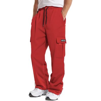 Cargo Sweatpants for Men Baggy Stretch Casual Sweat Pants Drawstring Waist Lightweight Cozy Hiking Pants with Pockets Mens Sweatpants Open Bottom Stretchy Cozy Athletic Joggers Breathable Work Pants