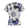 Floral Short Sleeve Tops for Women. Polyester Shirt Whith Print. Womens Graphic T Shirts. Flower Tee Shirts for Women view 1