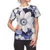 Floral Short Sleeve Tops for Women. Polyester Shirt Whith Print. Womens Graphic T Shirts. Flower Tee Shirts for Women view 4