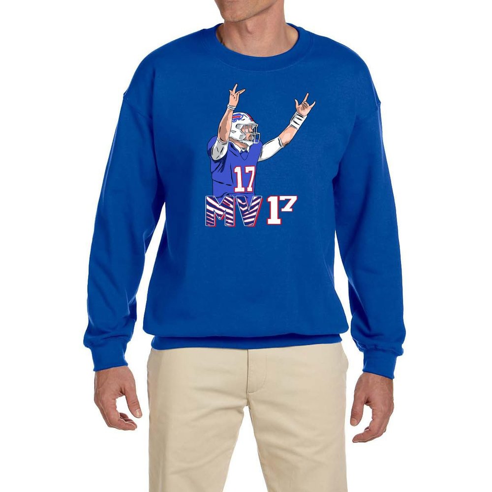 Blue Buffalo Josh Allen MVP Logo Crew Neck Sweatshirt Adult XL