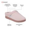 isotoner Women's Indoor/Outdoor Slip-on Diamond Microterry Gemma Clog Slippers with Memory Foam Comfort, Evening Sand, 7.5-8 view 2