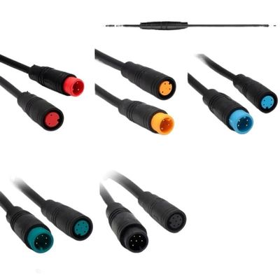 KUN SR Connector 2/3/4/5/6 pin Cable Water Proof Connector for Electric Bike Baf/*ANG Display pin Optional Cable 20 cm Wire(M6 Male Female,100 PCS_4P)