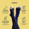 Wellow Knee High Compression Socks for Men & Women | 18-25 mmHg Made with Viscose from Bamboo | Nurses & Pregnancy Support | Relieves Swelling | Regular, MD, Eclipse view 3