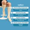 Wellow Knee High Compression Socks for Men & Women | 18-25 mmHg Made with Viscose from Bamboo | Nurses & Pregnancy Support | Relieves Swelling | Regular, SM, Champagne Twist view 4