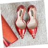 TINEASUR 1 Pair Pointed Shoe Protectors Alloy Toe Covers for Women view 3