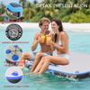 ALIFUN Inflatable Floating Dock 6 Inches Thick Inflatable Pool Raft Air Platform Island Mat with None-Slip Surface for Pool Beach Ocean Lake Safety Ropes Quickdry Mesh PFBblue240 view 4