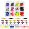 DisplayMore 14Pcs Multicolour Trucks 48Pcs Wheels 60Pcs Screws & 30PCS Nuts & 4PCS Spanner Tool for 96mm Fingerboard Skateboard Wooden Deck Parts view 1