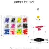 DisplayMore 14Pcs Multicolour Trucks 48Pcs Wheels 60Pcs Screws & 30PCS Nuts & 4PCS Spanner Tool for 96mm Fingerboard Skateboard Wooden Deck Parts view 2