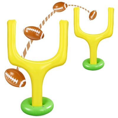 Hungdao 2 Pcs Football Party Supplies Inflatable Goal Post Blow up Football