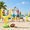 Hungdao 2 Pcs Football Party Supplies Inflatable Goal Post Blow up Football view 4