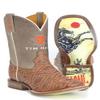 Tin Haul Men's Puzzler Western Boot Broad Square Toe - 14-020-0101-5045 BR 12 EE US Brown view 1