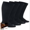 Doctor's Select Copper Plus Size Compression Socks Wide Calf - 2 Pairs | 20-30mmHg Extra Wide Calf Compression Sock Women | Copper Compression Socks Men & Women | Extra Wide Calf Compression Sock for Swelling & Circulation Support | Black view 1