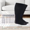 Doctor's Select Copper Plus Size Compression Socks Wide Calf - 2 Pairs | 20-30mmHg Extra Wide Calf Compression Sock Women | Copper Compression Socks Men & Women | Extra Wide Calf Compression Sock for Swelling & Circulation Support | Black view 3