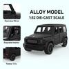 1:32 Off Road Diecast Model Cars for Mercedes AMG G63, Zinc Alloy G Wagon Pull Back Toy Car with Openable Doors and Hood for Adult Kids Boys Gift, Black view 2