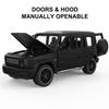 1:32 Off Road Diecast Model Cars for Mercedes AMG G63, Zinc Alloy G Wagon Pull Back Toy Car with Openable Doors and Hood for Adult Kids Boys Gift, Black view 4