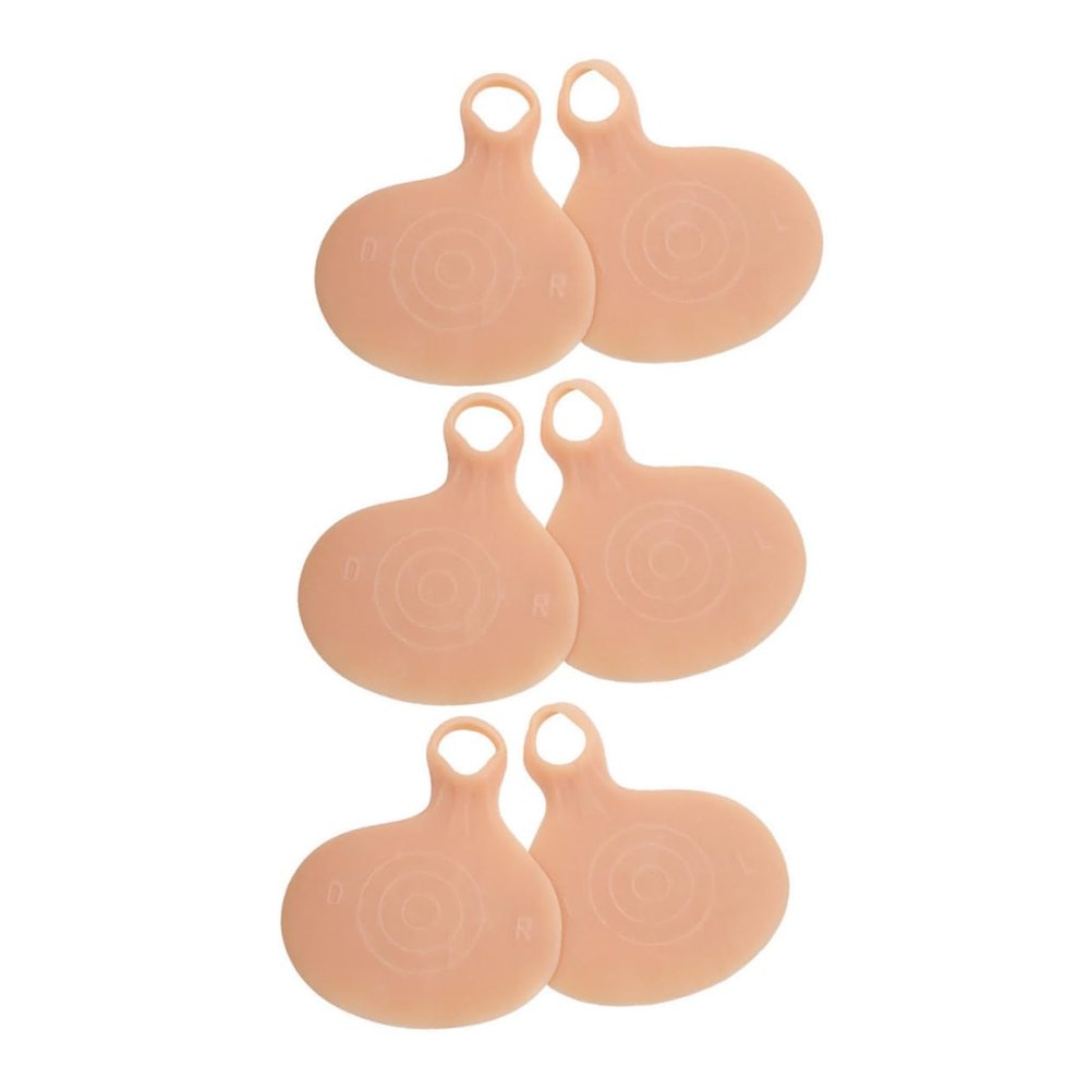 3 Pairs Metatarsal Forefoot Pads Sebs Hole Design Khaki Cushions
