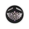 Yheahin Glitter Silver Crystal Princess Tiara Elegant Rhinestone Pearl Crown Wedding Prom Birthday Party Headdress Costume Hair Accessories (Purple-crystal) view 1
