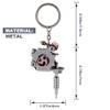 Licsaliwe Keychain Mini Tattoo Machine Fashionable Silver Key Chains for Men Portable Tattoo Gun Model Trendy Keychain Accessory for Pendant Necklace Ornament view 3