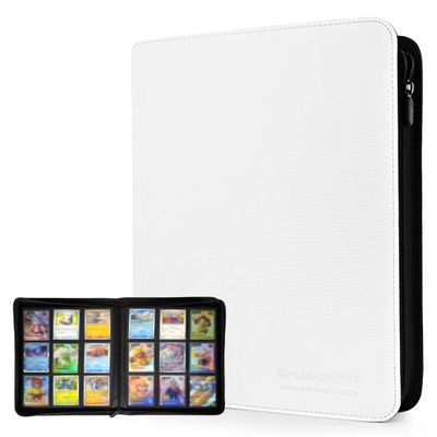 ARCHIVALPRO Premium Trading Card Binder 9 Pocket - 360 Cards Holder Album with Premium PU Leather, Durable Zip Binder for Sports Cards, TCG, MTG, Baseball & Gaming Card Collection(9 Pocket)