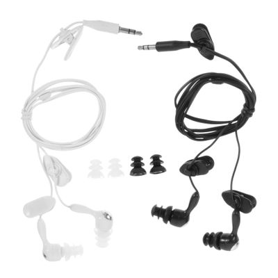 Lurrose 2Pcs Waterproof Earphones for Swimming and Diving 3.5mm Plug