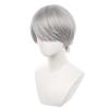 maysuwell Silver White Cosplay Wig Wigs Short Straight Hair with Bangs for Men Anime Cos Perfect for Halloween Party view 3