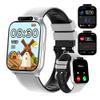 Kids Smart Watch with Fitness & Sleep Tracker, Waterproof Smart Watch for Kids with Heart Rate & Sport Modes, HD Camera, Games, Music, Recorder, DIY Dial, Audiobook, Gifts for Boys Girls 5-12(Silver) view 1