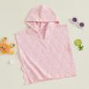 FYBITBO Baby Boy Girl Hooded Towel Poncho Terry Swimsuit Cover Up Beach/Pool/Bath Towels with Hood Bathing Suit Coverups (Pink Seashell, 0-6 Months) view 2