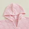 FYBITBO Baby Boy Girl Hooded Towel Poncho Terry Swimsuit Cover Up Beach/Pool/Bath Towels with Hood Bathing Suit Coverups (Pink Seashell, 0-6 Months) view 3