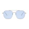 Xrpin Fashion Metal Frame Nearsighted Sunglasses Glasses Lightweight Driving Myopia Glasses Men and women Distance Glasses (Blue, -5.0, Diopters) view 2