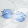 Xrpin Fashion Metal Frame Nearsighted Sunglasses Glasses Lightweight Driving Myopia Glasses Men and women Distance Glasses (Blue, -5.0, Diopters) view 4