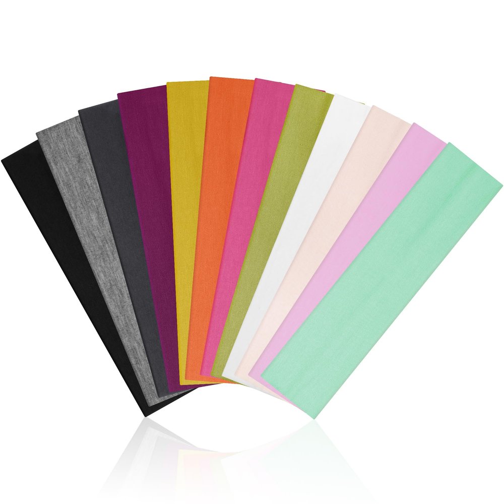 12pcs Breathable Non-Slip Headbands for Women - Summer Sports, Yoga, Workouts & Washing Face, Daily Hair Accessories