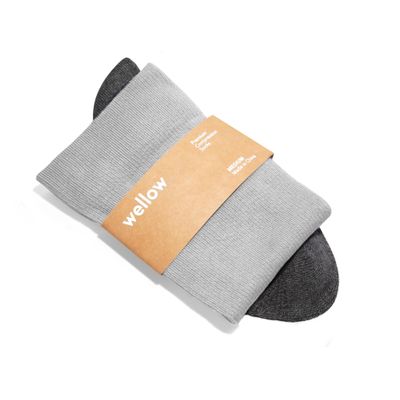 Wellow Premium Socks (Compression Socks - Regular) for Men and Women, Made with Viscose from Bamboo, Relieves Swelling, Nurses - Pregnancy Support, XL, Heather Twist