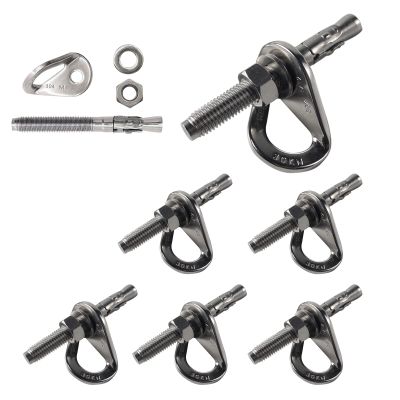 304 Stainless Steel Climbing Bolt Kit, Heavy-Duty Climbing Holds Hanger 1/2"-for Outdoor Climbing Walls, Bouldering Gyms, and DIY Home Training Setups (6 Sets)