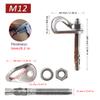 304 Stainless Steel Climbing Bolt Kit, Heavy-Duty Climbing Holds Hanger 1/2"-for Outdoor Climbing Walls, Bouldering Gyms, and DIY Home Training Setups (6 Sets) view 2