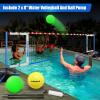 2026 Upgraded Eastgoing Pool Volleyball Net Set with Light,Adjustable Length 15-25FTSwimming Pool Volleyball Net System with 2 Water Volleyballs and Heavy Duty Base. view 4