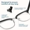 racico Blue Light Glasses for Men Computer - Gaming Blocking Anti Eyestrain UV Clear Lens Vintage Half Frame Fake Eyeglasses view 4