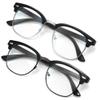 racico Blue Light Glasses for Men Computer - Gaming Blocking Anti Eyestrain UV Clear Lens Vintage Half Frame Fake Eyeglasses