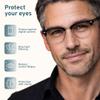 racico Blue Light Glasses for Men Computer - Gaming Blocking Anti Eyestrain UV Clear Lens Vintage Half Frame Fake Eyeglasses view 2