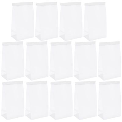 Luxshiny Disposable Vomit Bags 25 Pack White Paper Coated Film for Car Use