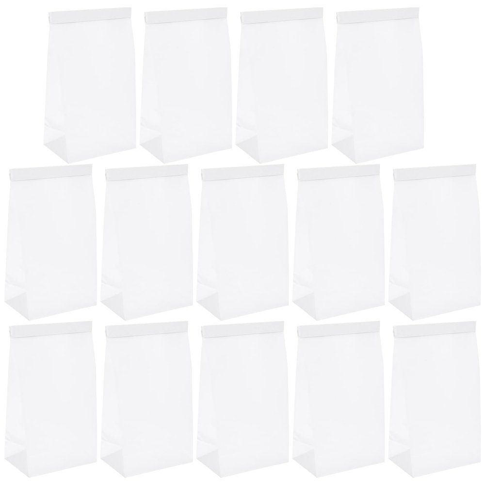 Luxshiny Disposable Vomit Bags 25 Pack White Paper Coated Film for Car Use