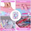 Bow Organizer for Girls, Bows Holder for Girls Hair, Pink Unicorn Bow Case view 3