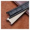 HMFang Notched Leather Watch Strap 20 * 11mm 22 * 13mm Compatible With GC Passa Genuine Lleathe Waterproof Watch Chain Men Women(Black-white-gold,22x13mm) view 3