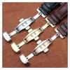 HMFang Notched Leather Watch Strap 20 * 11mm 22 * 13mm Compatible With GC Passa Genuine Lleathe Waterproof Watch Chain Men Women(Black-white-gold,22x13mm) view 4